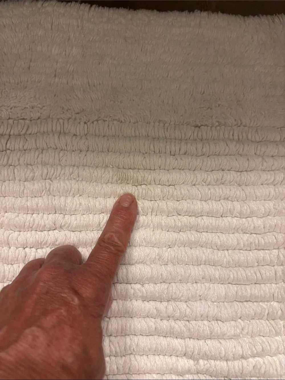 Haven Plush White Loop Bath Mat